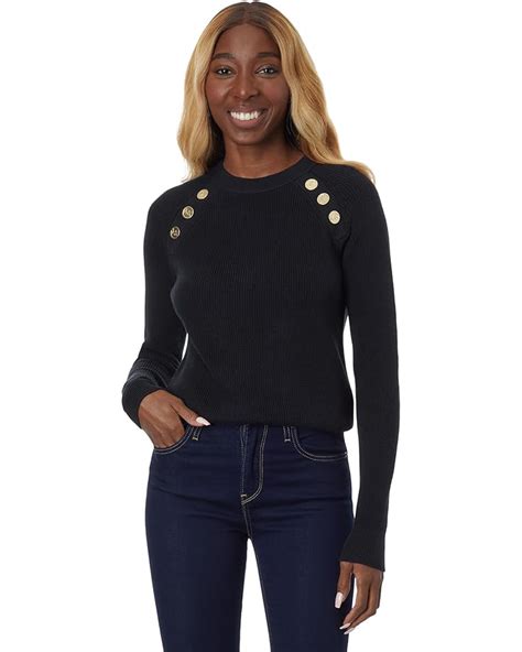 michael kors blocked crewneck raglan sweater womens|Women's MICHAEL Michael Kors Easy Raglan Snap Shakr Sweater.